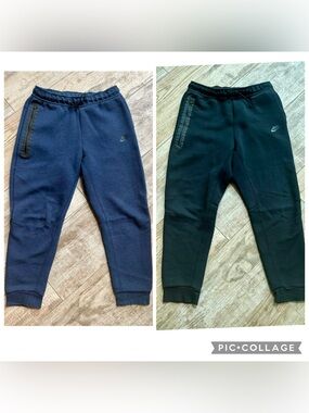Nike Tech Navy and Black Youth Fleece Joggers